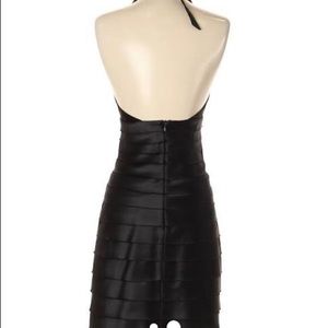 BCBG black halter mini dress